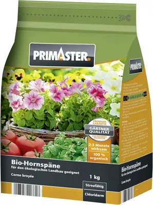 Produktbild von Organischer Hornspäne Dünger 1 kg für Obst-, Gemüse- und Zierpflanzen
