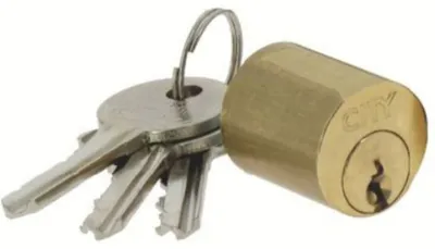 Image de Jeu de cylindre pour verrou CITY laiton poli 50mm - ISEO - 56330501.5