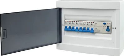 Produktbild von Sicherungskasten Leitungsschutzschalter Stromverteiler Komplett mit "B" LS Schalter FI-Schalter 12 Module