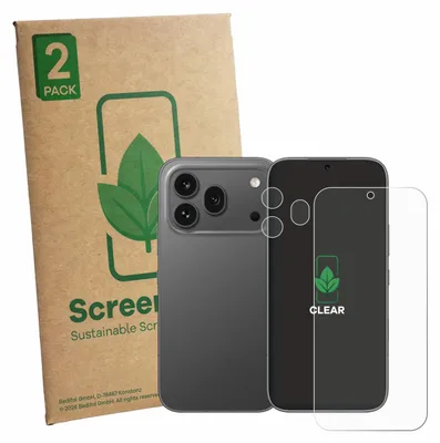 Produktbild von 2x ScreenLeaf Schutzfolie für Honor 600 Pro (Display+Kamera) nachhaltiger Displayschutz Display Schutz Folie Klar Transparent