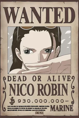 Image de Poster One Piece Wanted Nico Robin Wano 38x52cm