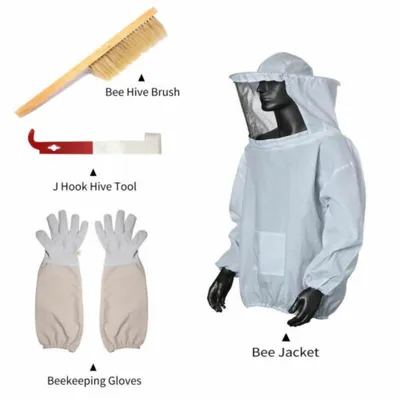 Produktbild von Beekeepers Schutzanzug Imkerjacke Hut Schleier Imker Jacke Imkerei Handschuhe