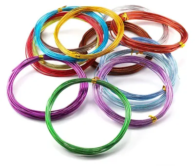 8er-Pack Aluminium-Basteldraht, 1 mm, 5 m, 8 Farben