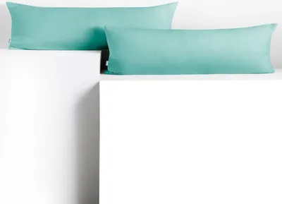 Produktbild von Seitenschläferkissenbezug 2er Set 40x145 cm Kissenbezug Kissenbezüge Baumwolle Seitenschläfer Stillkissen Türkis