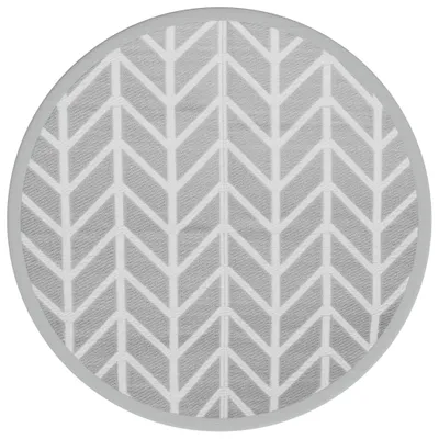Produktbild von vidaXL Outdoor-Teppich ARAKIL Grau Ø120 cm PP