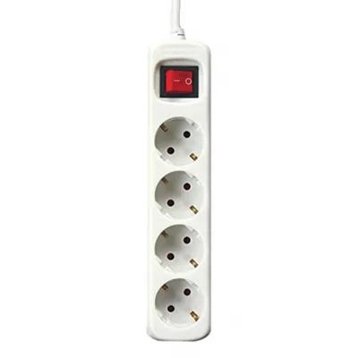 Immagine prodotto di Presa multipla con 4 prese con interruttore Silver Electronics Bianco