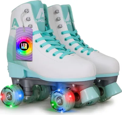 Produktbild von Apollo Rollschuhe Disco Roller Disco Time LED - Verstellbar - White/Mint - L - 39-42