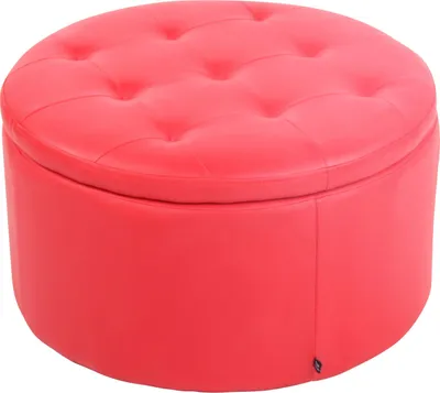 Produktbild von CLP Sitzhocker Evora rot Material Kunstleder