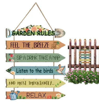 Immagine prodotto di Cartello divertente per il giardino, decorazione in legno