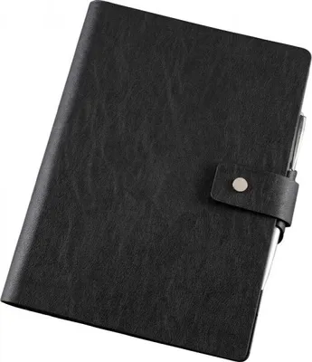 Produktbild von bind Notizbuch A6 Kunstleder schwarz ca. 19 × 13,5 × 2,5 cm 16800
