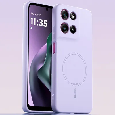 Obrázek produktu pro Magnetické pouzdro pro Motorola Moto G 2026/Moto G Play 2026, kompatibilní s MagSafe, tekutý silikon, nárazuvzdorné a odolné proti poškrábání Fialová