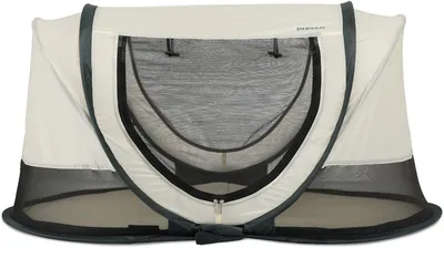 Imagen del producto de Cama de viaje Deryan Scott – Tienda para bebés – Protección UV 50+ – Cama para niños pequeños – Color crema