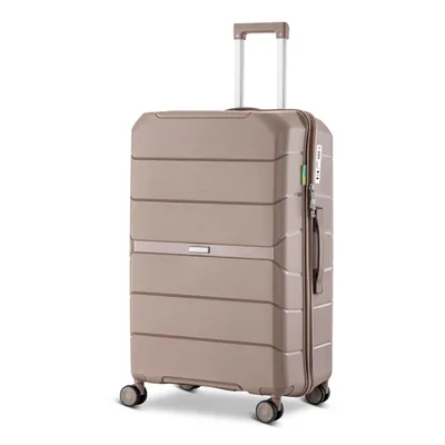 Produktbild von Skycases Urban Adventurer V2 – Großer Reise Koffer 110 l – Polypropylen Hartschale, Zahlenschloss – Champagne 75 cm