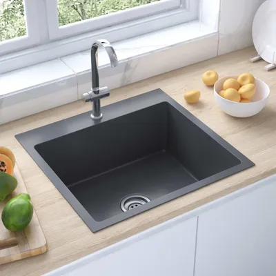 Produktbild von "im Angebot" Handgemachte Einbauspüle Schwarz Edelstahl - Spülen CC20293