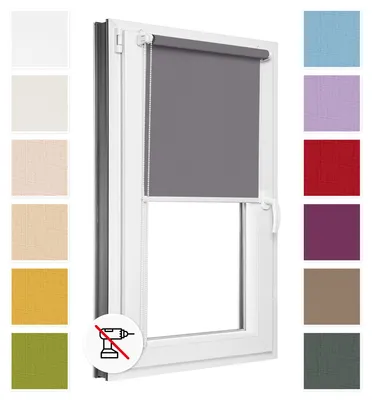 Obrázek produktu pro Estika Roleta bez vrtání - 80 x 220 cm - Stříbrná - Snadná montáž pomocí úchytů
