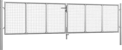 Obrázok produktu pre vidaXL Pozinkovaná oceľová záhradná brána 400 x 75 cm strieborná