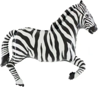 Produktbild von Folienballon Pferd, Pferde-Luftballon ca. 75 x 103 cm, Zebra