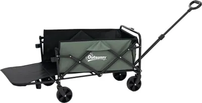 Produktbild von Outsunny Gartenwagen 90 kg belastbar, klappbar Transportwagen Bollerwagen