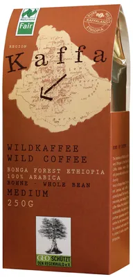 Obrázek produktu pro Kaffa divoká káva - střední zrno 250g