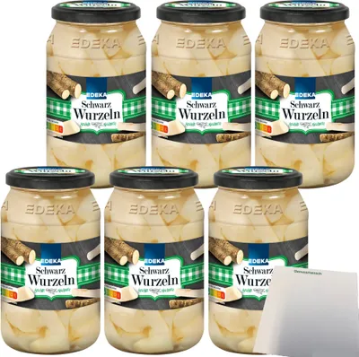 Produktbild von Schwarzwurzeln geschälte Abschnitte erntefrisch verarbeitet 6er Pack (6x540g Glas) + usy Block