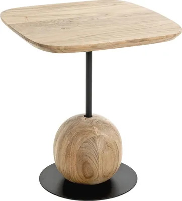 Produktbild von Beistelltisch >54970< in akazie, schwarz - 45x50x45 (BxHxT)