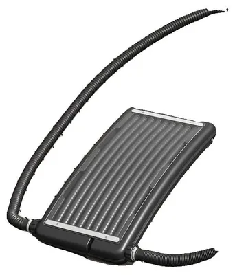 Obrázek produktu pro Solární ohřívač bazénové vody, PEHD a hliník, 72,5 x 46 cm, nastavitelná výška, průtok 10 000 l/h