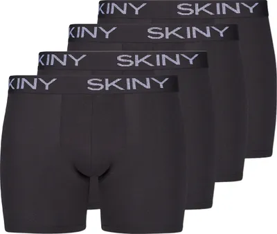Produktbild von Skiny 4er Pack Baumwolle Long Short / Pant Pant mit längerem Bein, Baumwoll-Elasthan mit Stretch für Langlebigkeit, Angesetzter weicher Bund mit Logo