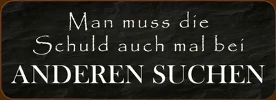 Produktbild von vianmo Holzschild 10x27 cm Schuld auch bei anderen suchen Dekoration