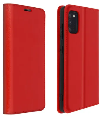 Immagine prodotto di Cover in pelle business, custodia protettiva con portafoglio Samsung Galaxy A41 - Rosso