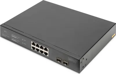 Obrázek produktu pro DIGITUS PoE Switch 2-SFP-Uplink 140W 8-Port/Gigabit-Ethernet - Switch - 1 Gbps