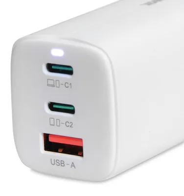 Productafbeelding van iBOX C-65 Wit: Universele oplader, 65W, GaN-technologie