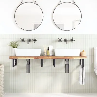 Immagine prodotto di Piano da Bagno Non Trattato 160x40x4cm Legno Massello di Acacia