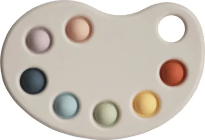 Produktbild von Mushie Palette Pressspielzeug für Baby & Kinder | Sensorisches Spielzeug | Konzentration & Aufmerksamkeit | Sichere & Hochwertige für Kleinkinder Kinder Jungs & Mädchen | Multicolor Farbpalette