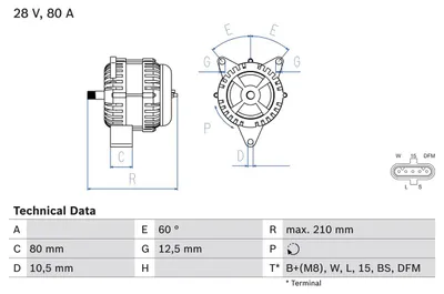 Produktbild von 0 986 048 100 BOSCH generátor x