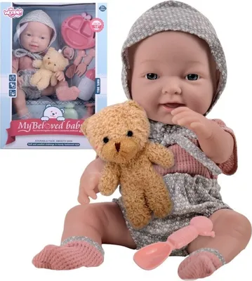 Obrázok produktu pre 36 cm bábika s medvedíkom Príslušenstvo na kŕmenie Lumarko!