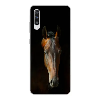 Produktbild von MuchoWow® Handyhülle Schutzhülle Hülle für Samsung Galaxy A70 Pferde - Tiere - Braun Silikon Softcase Handy Hülle - Schutzhaube