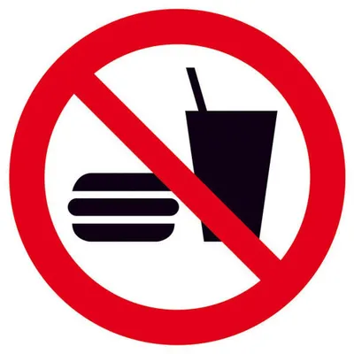 Image de SafetyMarking® Panneau d'interdiction - Interdiction de manger et de boire
