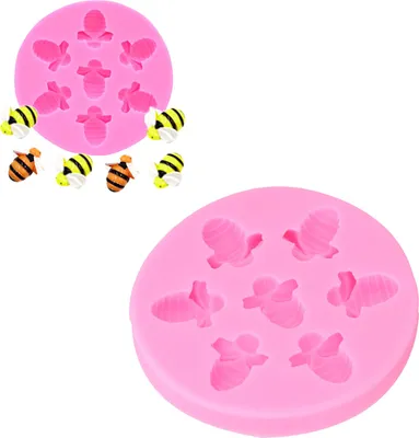 Obrázek produktu pro Dortová forma BeeShaped Food Grade Silicone Cake Mold Cake Decoration DIY Baking Tool (Pink )
