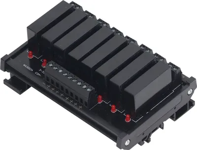 Obrázok produktu pre Polovodičový reléový modul inštalácia na DIN lištu 8 kanálové polovodičové relé 3?32VDC vstup 5?8A 24?480VAC záťaž