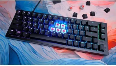 Image de Clavier avec souris Cherry CXK5V2RGBCPTBLACKRFR