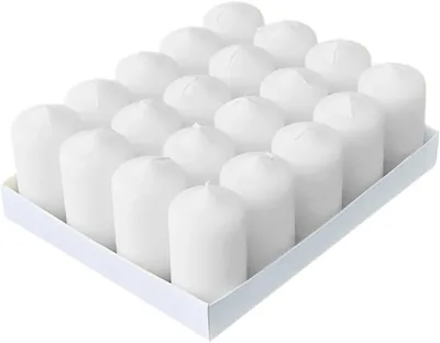 Lot De 16 Bougies Piliers Non Parfumées Hosley  7,6 Cm De Diamètre X 7 Cm De Hauteur Ideales Pour Un Mariage Un Anniversaire Une Urgence U~p118217136