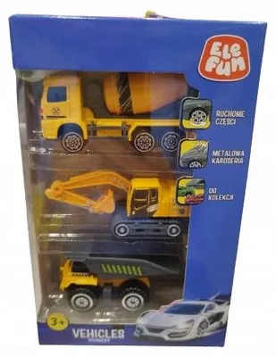 Produktbild von Elefun 3er Pack Metallautos Spielzeug für Kinder