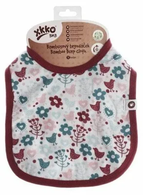 Obrázok produktu pre XKKO Bambusový podbradník Flowers&Birds Girls (s PUL)
