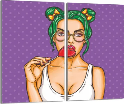 Immagine prodotto di Piastre coprifornelli 2 pezzi 30x52 Vetro coprifornelli in Vetroceramica, donna viola