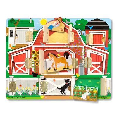 Produktbild von Melissa & Doug Hide & Seek Farm, Mehrfarbig, Metall, Papier, Sperrholz, Holz, Kinder, Junge/Mädchen, 3 Jahr(e), 5 Jahr(e)