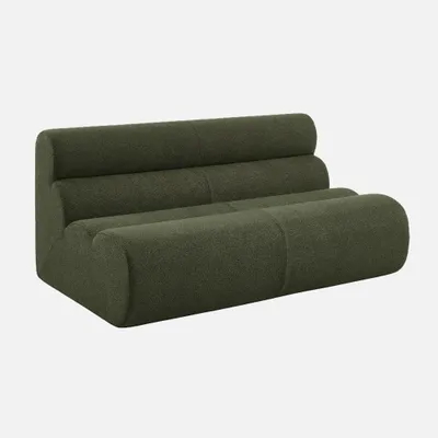 Produktbild von sweeek - 2-Sitzer Sessel mit strukturiertem Bouclé-Bezug - Khaki