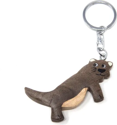 Produktbild von Schlüsselanhänger aus Holz - Fischotter