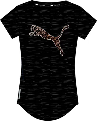 Produktbild von PUMA Train Favorite Heather Cat Trainingsshirt Damen pumablack heather/filled cat XS