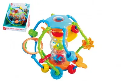 Obrázek produktu pro Chrastítko koule/míček edukační plast 15cm pro nejmenší 6m+