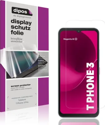 Produktbild von 4x Schutzfolie für Telekom T Phone 3 Pro klar Displayschutzfolie Folie Display Schutz dipos